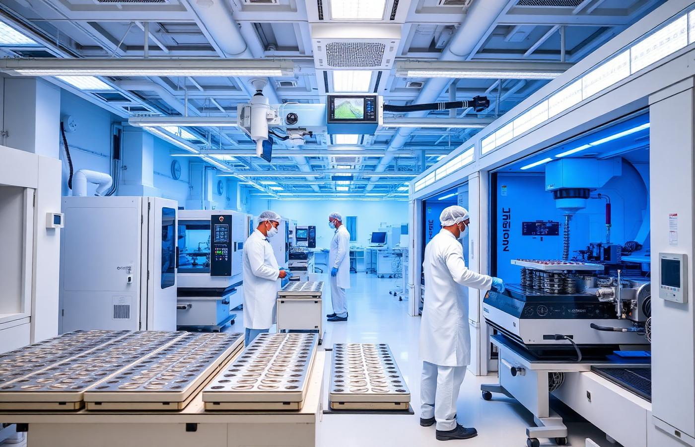 Sonysurgical clean-room manufacturing facility with CNC machines